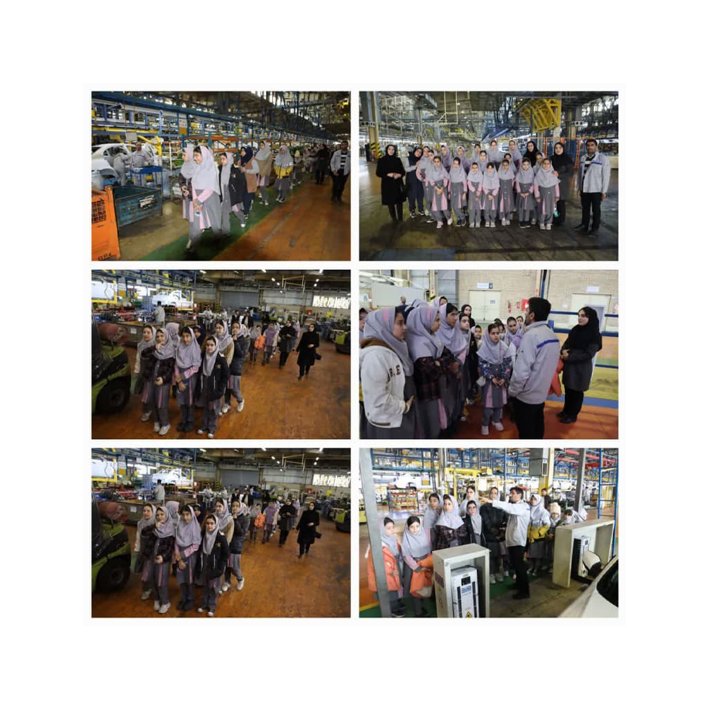بازدید علمی آموزشی دانش آموزان پایه سوم وششم دبستان صالحین از شرکت خودروسازی سایپا سیتروئن