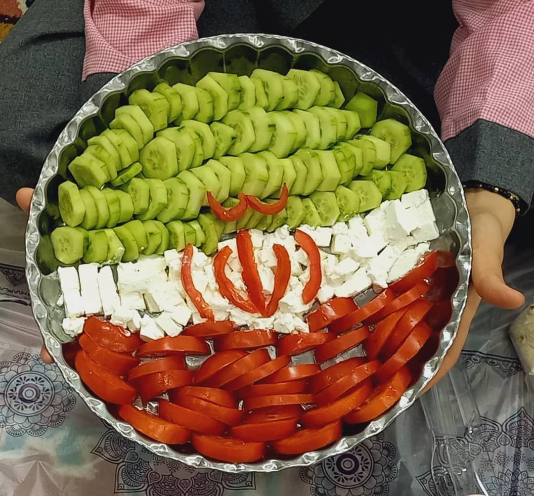 صبحانه سلامت با  نماد پرچم ایران