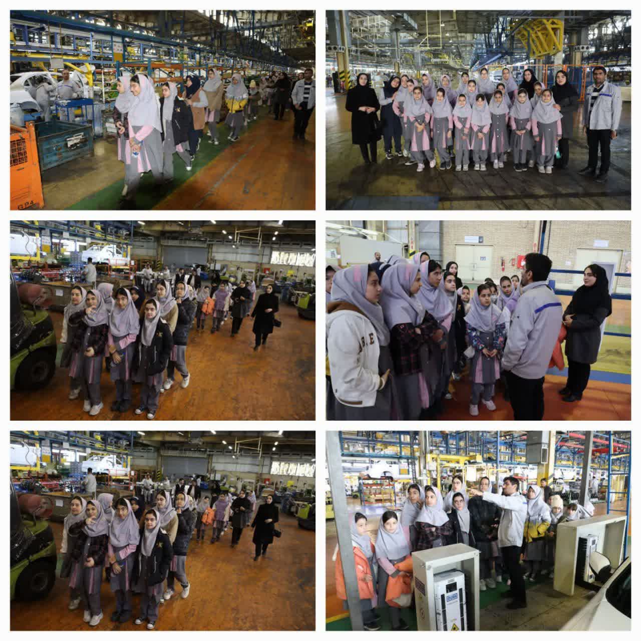 بازدید علمی آموزشی دانش آموزان پایه سوم وششم دبستان صالحین از شرکت خودروسازی سایپا سیتروئن