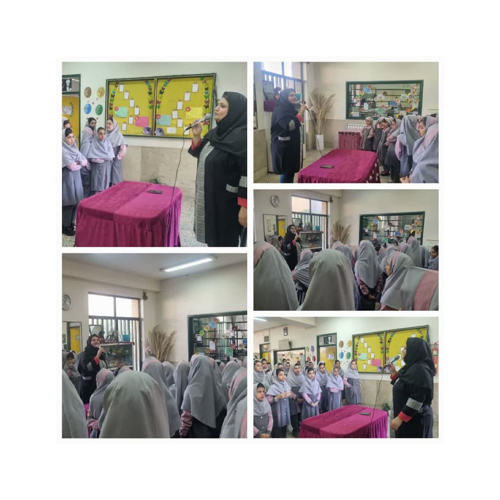 به مناسبت هفته بهداشت وسلامت سرکارخانم شیروانی مراقب سلامت و بهداشت درخصوص راههای حفظ سلامتی وبرنامه های هفته بهداشت وسلامت درمراسم صبحگاه یکم اردیبهشت به دانش آموزان مطالبی را ارائه نمودند.